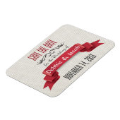 Magnet Flexible Classic Custom Enregistrer la date Bannière rouge (Côté Gauche)