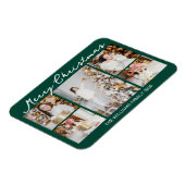 Magnet Flexible Classic Green Merry Christmas Photo Collage (Côté Gauche)