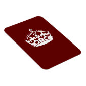 Magnet Flexible Classic Keep Calm Crown sur Bourgogne Rouge (Côté Droit)