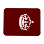 Magnet Flexible Classic Keep Calm Crown sur Bourgogne Rouge (Horizontal)