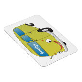 Magnet Flexible Classic lime green van cartoon (Côté Droit)