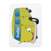 Magnet Flexible Classic lime green van cartoon (Vertical)