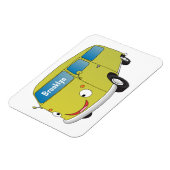 Magnet Flexible Classic lime green van cartoon (Côté Gauche)