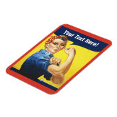 Magnet Flexible Classic Rosie le Riveter avec vos mots (Côté Gauche)