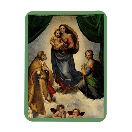 Magnet Flexible Classique de Raphael "Vierge Sixtine" (vers 1513) (Vertical)