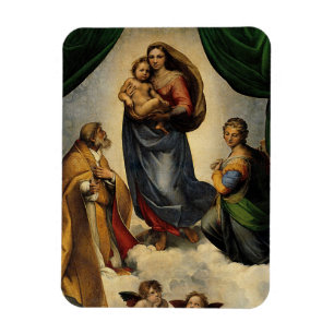 Magnet Flexible Classique de Raphael "Vierge Sixtine" (vers 1513)
