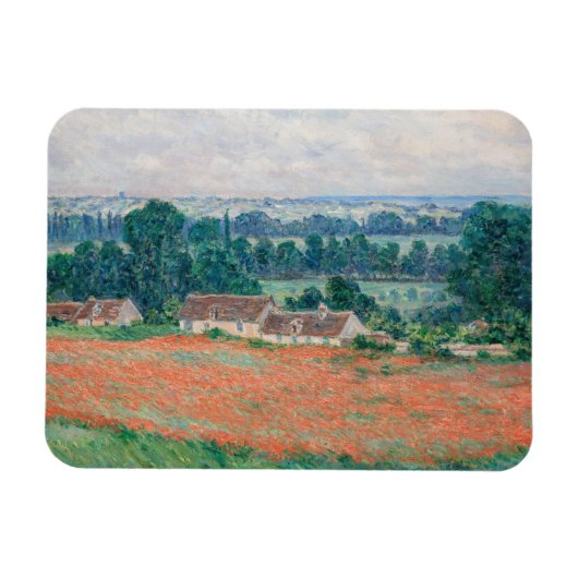 Magnet Flexible Claude Monet - Champ de coquelicots, Giverny (Horizontal)