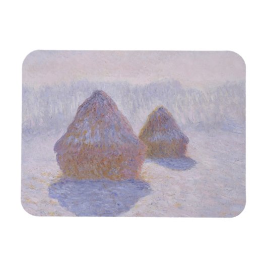 Magnet Flexible Claude Monet | Effet des piles de Haystacks de nei (Horizontal)
