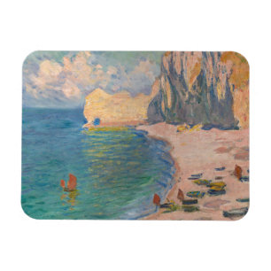 Magnet Flexible Claude Monet - Etretat : Plage et Falaise d'Amont
