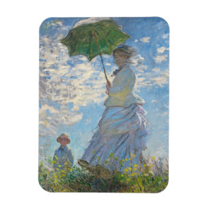 Magnet Flexible Claude Monet Femme avec un parasol