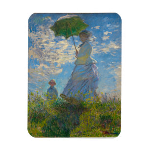 Magnet Flexible Claude Monet Femme avec un parasol