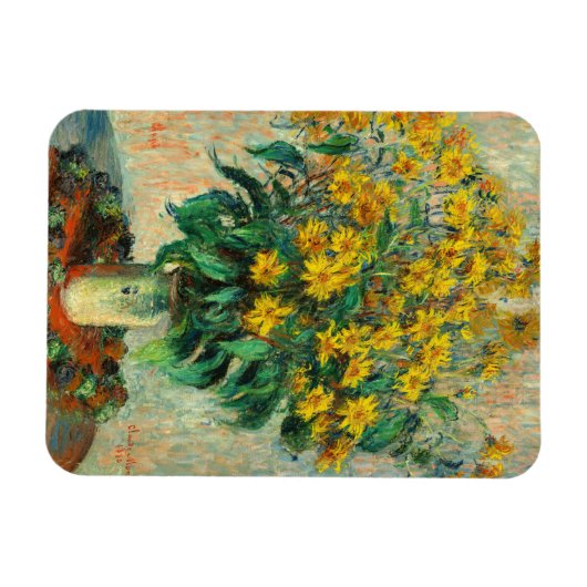 Magnet Flexible Claude Monet - Fleurs d'artichauts de Jérusalem (Horizontal)