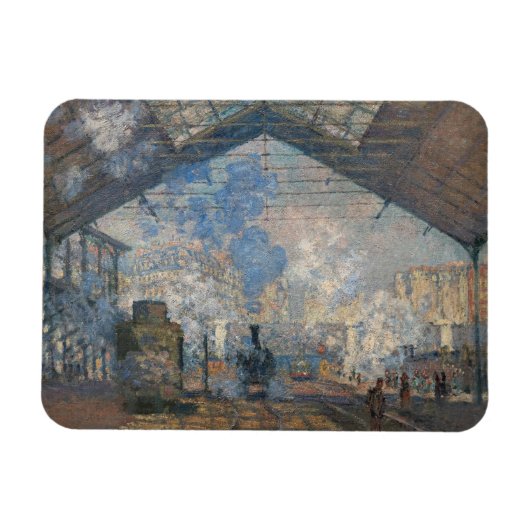 Magnet Flexible Claude Monet - Gare Saint-Lazare Vue extérieure (Horizontal)