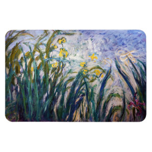 Magnet Flexible Claude Monet - Iris jaunes et violets