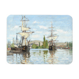 Magnet Flexible Claude Monet. Navires à cheval sur la Seine à Roue