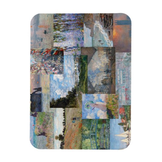 Magnet Flexible Claude Monet - Patchwork de chefs-d'oeuvre (Vertical)