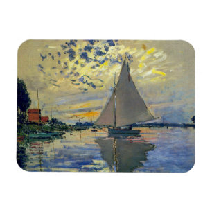 Magnet Flexible Claude Monet - Sailboat at Le Petit-Gennevilliers