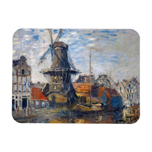 Magnet Flexible Claude Monet - Windmill, Amsterdam (Horizontal)