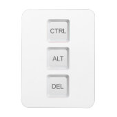 Magnet Flexible Clavier d'ordinateur CTRL ALT DEL de SlipperyJoe (Vertical)