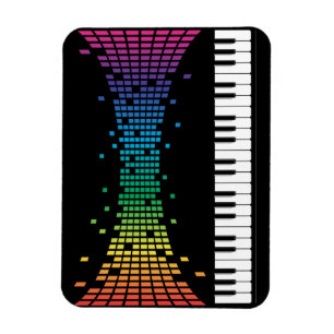 Magnet Flexible Clavier instrumental piano de musique multicolore