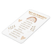 Magnet Flexible Clé de l'aimant de sérénité - conception de poème  (Côté Gauche)