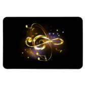 Magnet Flexible Clé de Sol en Or Musique (Horizontal)