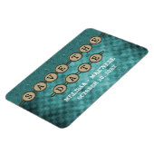 Magnet Flexible Clés Steampunk turquoises Enregistrer la date Flex (Côté Gauche)