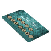 Magnet Flexible Clés Steampunk turquoises Enregistrer la date Flex (Côté Droit)