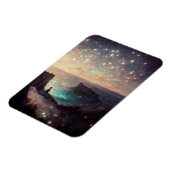 Magnet Flexible Cliffside Nuit Imaginaire Paysage Sci-Fi (Côté Gauche)