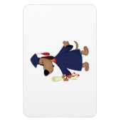 Magnet Flexible Clipart de graduation de chien (Vertical)