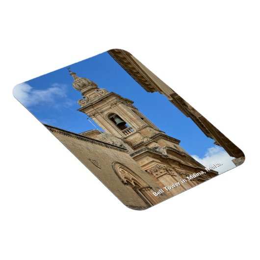 Magnet Flexible Clocher à Mdina, Malte. (Côté Droit)
