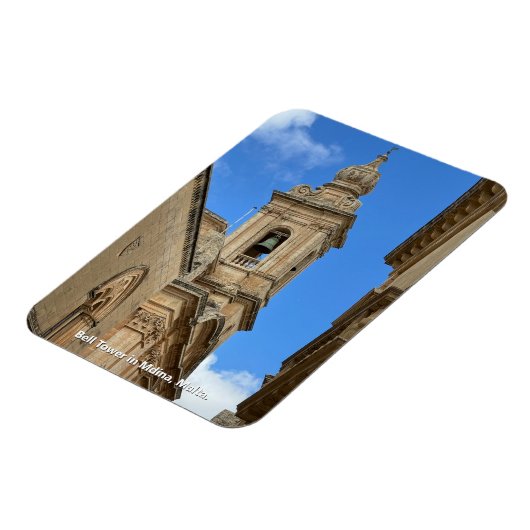 Magnet Flexible Clocher à Mdina, Malte. (Côté Gauche)