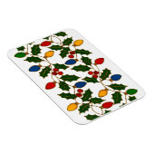 Magnet Flexible Cloisonne Art Christmas Lights and Holly (Côté Droit)