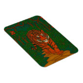Magnet Flexible Cloisonne Art Tiger on the Jungle Path (Côté Droit)