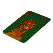 Magnet Flexible Cloisonne Art Tiger on the Jungle Path (Côté Gauche)