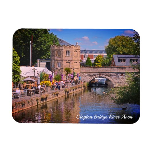 Magnet Flexible Clopton Bridge River Avon Stratford Sur Avon (Horizontal)
