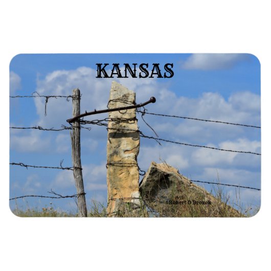 Magnet Flexible clôture calcaire du Kansas (Horizontal)