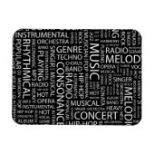 Magnet Flexible Cloud de mot motif MUSIQUE (Horizontal)