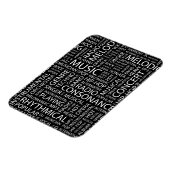 Magnet Flexible Cloud de mot motif MUSIQUE (Côté Gauche)