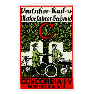Magnet Flexible Club de vélo et de moto allemand 1925
