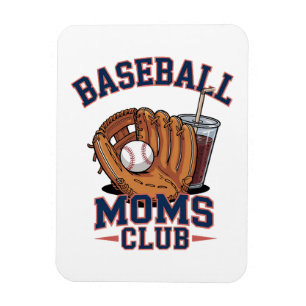 Magnet Flexible Club des mamans de baseball Fête des Mères