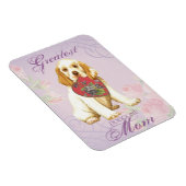 Magnet Flexible Clumber Spaniel Heart Maman (Côté Droit)