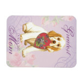 Magnet Flexible Clumber Spaniel Heart Maman (Horizontal)