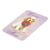 Magnet Flexible Clumber Spaniel Heart Maman (Côté Gauche)