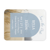 Magnet Flexible Coastal Chic Wedding Enregistrer la date (Horizontal)