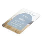 Magnet Flexible Coastal Chic Wedding Enregistrer la date (Côté Gauche)