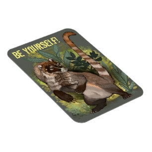 Magnet Flexible Coatamundi ou Coati noir blanc