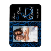 Magnet Flexible Cobalt Bleu et Noir Damas Enregistrer l'aimant Dat (Vertical)