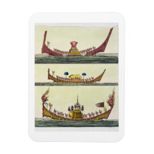 Magnet Flexible Cochin Chinese ships, illustration de 'Le Costum