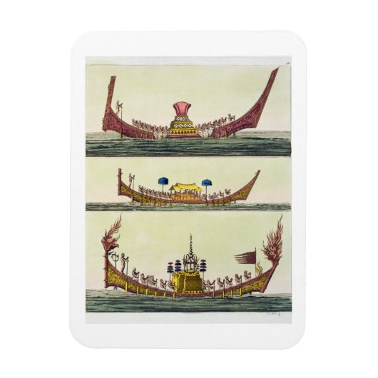 Magnet Flexible Cochin Chinese ships, illustration de 'Le Costum (Vertical)